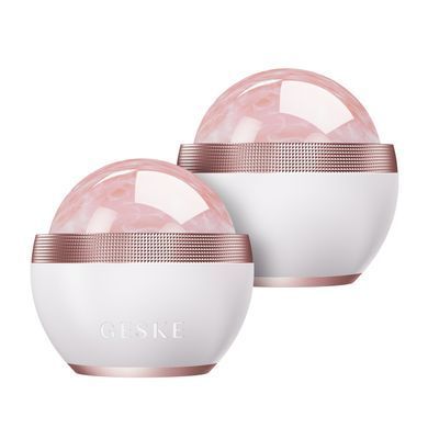 Кульковий масажер з рожевим кварцом GESKE SmartAppGuided Rose Quartz Depuffing Sphere 7in1 starlight