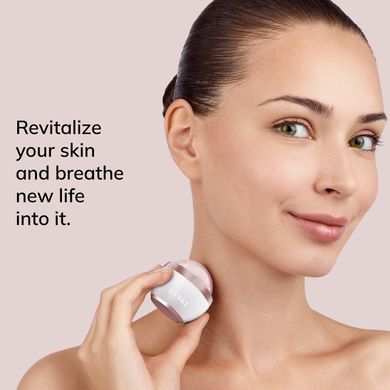 Кульковий масажер з рожевим кварцом GESKE SmartAppGuided Rose Quartz Depuffing Sphere 7in1 starlight