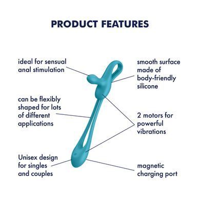 Мультивібратор Satisfyer Plug & Play 1, для неї та для нього, 2 мотори