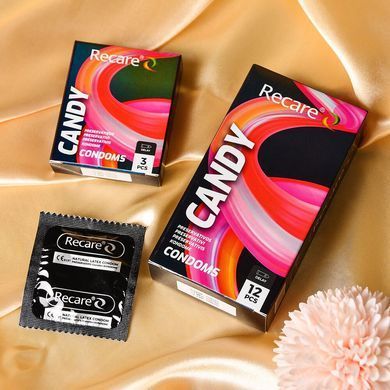 Презервативи Holographic Recare Delay Candy Condoms 12 шт, пролонгувальний ефект, цукерковий аромат