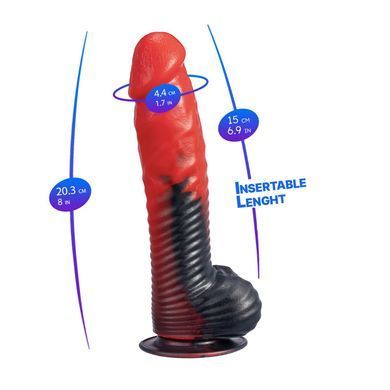 Фаллоимитатор SilexD Fantasy Liquid Silicone Devil 8in Red