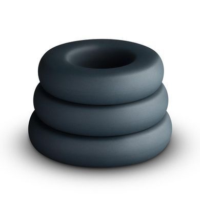 Набор эрекционных колец Boners 3-Piece Hefty Cock Ring Set, диаметр 3,2 см, 3,8 см и 4,5 см