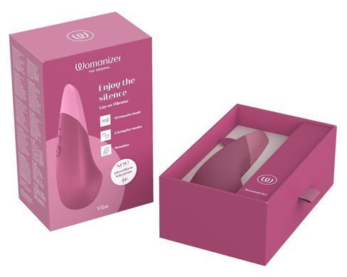 Мини-вибратор Womanizer Vibe Dusky Pink, 3 авторежима + 10 уровней интенсивности