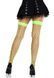 Чулки в крупную сетку Leg Avenue Fence Net Thigh Highs Neon Green, one size