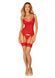 Комплект корсет та стрінги Obsessive Ingridia corset & thong XL/2XL, червоний