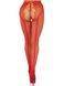 Панчохи Leg Avenue Crotchless Net Tights with Heart Backseam Red One Size