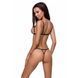 Відверті трусики-стрепи з мереживом Passion Exclusive SOLON THONG L/XL, black