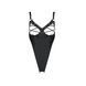 Боди из экокожи Passion CELINE BODY XXL/XXXL, black, с доступом, открытый