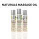 Массажное масло JO Naturals Massage Oil Peppermint & Eucalyptus с эфирными маслами (120 мл)