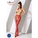 Сітчасті колготки-бодістокінги Passion S019 One Size, Red, імітація трусиків, відкритий доступ
