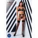 Комплект белья PERDITA SET black S/M - Passion Exclusive: стрэпы: лиф, стринги и пояс для чулок
