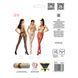 Сітчасті колготки-бодістокінги Passion S019 One Size, Red, імітація трусиків, відкритий доступ