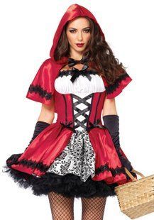 Эротический костюм Красной шапочки Leg Avenue Gothic Red Riding Hood XL, платье, накидка