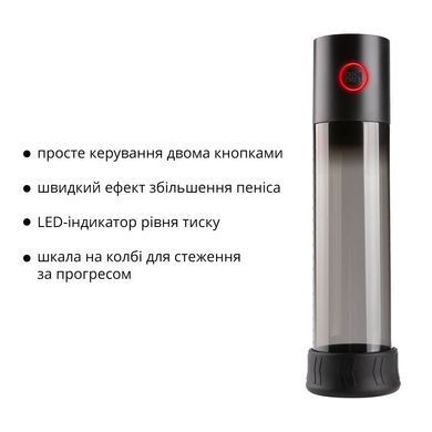 Автоматическая вакуумная помпа Otouch MACHO WORK 1, 2 кольца 26 мм и 36 мм, LED-индикатор, до 20 см