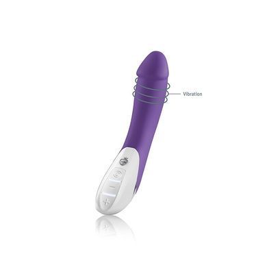 Мощный вибратор Mystim Terrific Truman Purple с двумя моторами и выраженной головкой