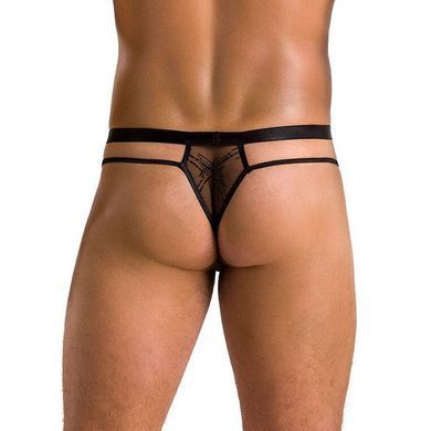 Мужские прозрачные стринги Passion 029 THONG COLLIN XXL/XXXL Black, сетка