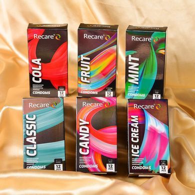 Презервативы Holographic Recare Ultra Thin Mint Condoms 12 шт, ультратонкие, аромат: мята