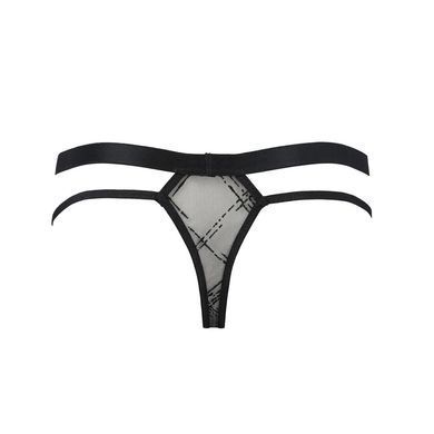 Мужские прозрачные стринги Passion 029 THONG COLLIN XXL/XXXL Black, сетка