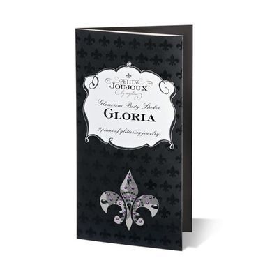 Пэстис из кристаллов Petits Joujoux Gloria set of 2 - Black, украшение на грудь