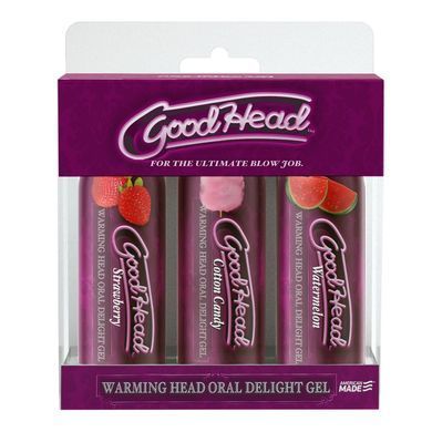 Разогревающие гели для орального секса Doc Johnson GoodHead &ndash; Warming Head (3 вкуса)