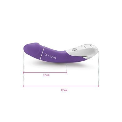 Мощный вибратор Mystim Terrific Truman Purple с двумя моторами и выраженной головкой
