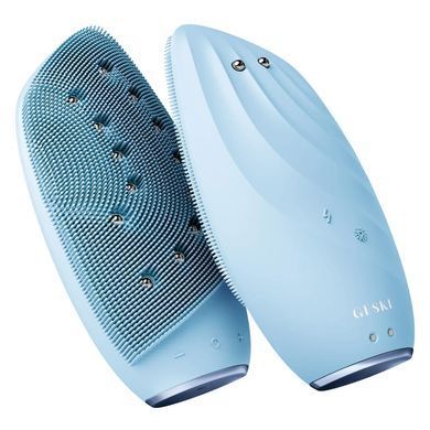 Очищувальна щітка для обличчя GESKE Sonic Thermo Facial Brush&Face-Lifter 8в1 aquamarine