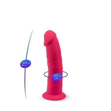 Фаллоимитатор SilexD Robby Pink (MODEL 2 size 6in), двухслойный, силикон+Silexpan, диаметр 3,5см