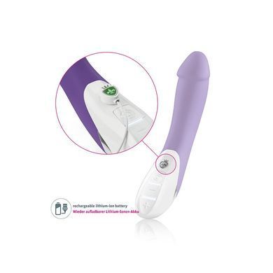 Мощный вибратор Mystim Terrific Truman Purple с двумя моторами и выраженной головкой