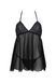 Пеньюар Passion KERRIA CHEMISE black, S/M, мереживний верх, трусики в комплекті