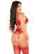 Комплект Leg Avenue Bra Top, String and Garter Belt Stockings One Size, Red
