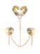 Пестис-сердечки с кисточками и чокером JSY Nipple Sticker RT236114 Golden