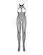 Бодистокинг из мелкой сетки с открытой грудью и доступом Obsessive Bodystocking N101 S/M/L