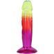 Фалоімітатор Doc Johnson Crystal Jellies - 6.5 Inch Classic Dong - Rainbow