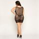 Сетчатое платье с бабочками JSY &laquo;Сексапильная Эмили&raquo; Plus Size, Black, имитация шнуровки, кружево