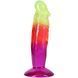 Фалоімітатор Doc Johnson Crystal Jellies - 6.5 Inch Classic Dong - Rainbow
