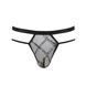Мужские прозрачные стринги Passion 029 THONG COLLIN XXL/XXXL Black, сетка