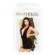 Мини-платье Penthouse - Heart Rob Black M/L, хомут, глубокое декольте, миниатюрные стринги