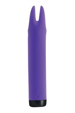 Вибратор S Pleasures Bullets Amethyst, фиолетовый, с двумя отростками, 10 режимов, диаметр 2,8 см
