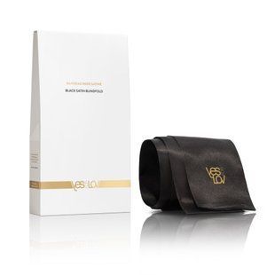 Сатиновая повязка на глаза YESforLOV BLACK SATIN BLINDFOLD