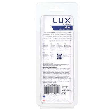 Ерекційне кільце-ласо LUX Active Tether Adjustable Silicone Cock Tie, регульоване
