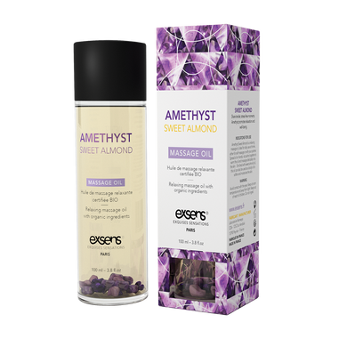 Массажное масло EXSENS Amethyst Sweet Almond (расслабляющее с аметистом) 100мл, натуральное