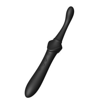 Мультифункціональний вібратор Zalo &mdash; Bess 2 Obsidian Black, 4 насадки, підігрів