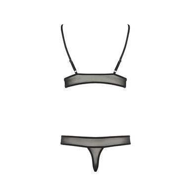 Комплект белья Passion ERZA SET L/XL, black, лиф и трусики
