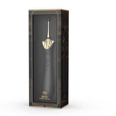 Мультифункціональний вібратор Zalo &mdash; Bess 2 Obsidian Black, 4 насадки, підігрів