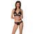 Комплект из браллета с ажурным лифом и открытыми трусиками Passion CHRISTA SET Open Bra L/XL black