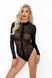 Боди под леопард Noir Handmade F287 Leopard flock bodysuit with long sleeves, S, длинный рукав