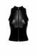 Топ Noir Handmade F324 Glam, L, black, халтер, на молнии, виниловые вставки, воротник-стойка