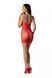 Ажурное мини-платье на тонких бретелях Passion BS096 One Size, red, плетение на груди