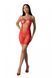 Ажурное мини-платье на тонких бретелях Passion BS096 One Size, red, плетение на груди