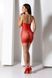 Ажурное мини-платье на тонких бретелях Passion BS096 One Size, red, плетение на груди
